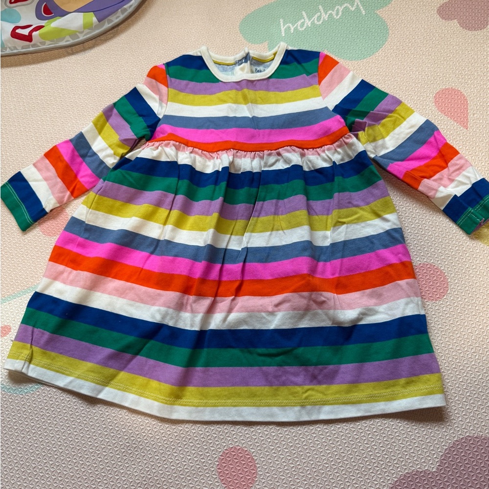 Boden Multicolor Striped Kids Dress